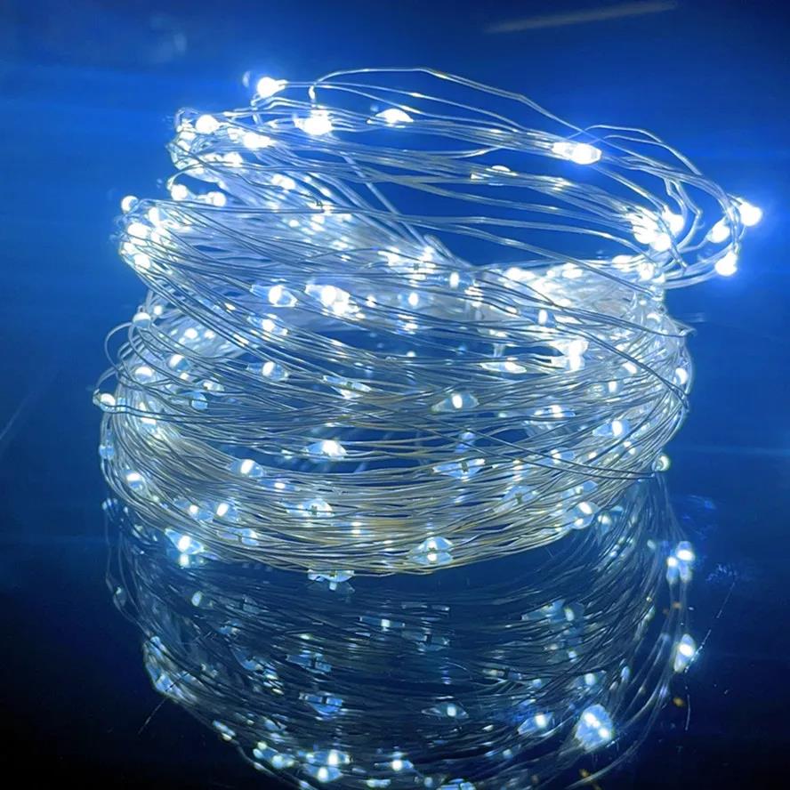 30M 10M Waterproof USB LED Lights String Copper Wire Fairy Garland Light Lamp Christmas Wedding Party Holiday Lighting wreath 1Meter-By USB