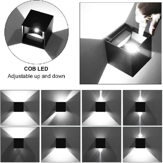 Aluminum LED Outdoor Wall Light Waterproof IP65 Garden Lights 6W 12W Interior Wall Lamps for Bedroom Living Room Stairs Lighting
