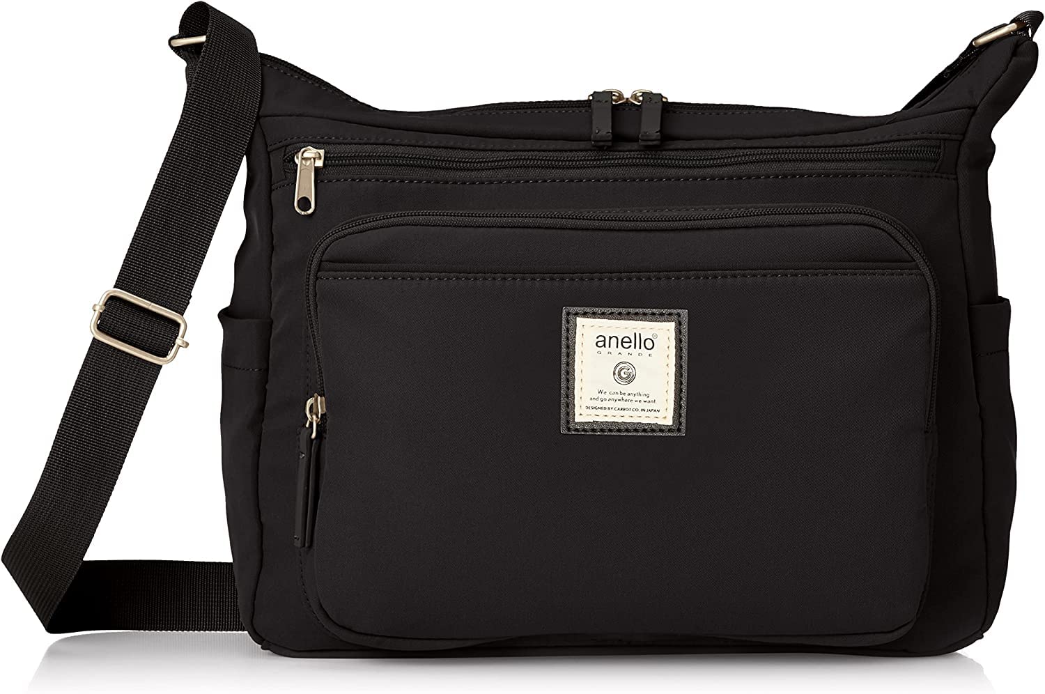 

Shoulder Bag A4 CINNAMON GTM0334Z Black [Anello Grande] Multi-storage чорний
