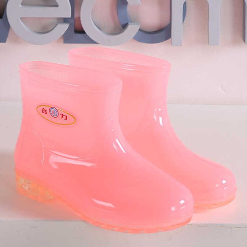 

Water shoes jelly rain shoes women s short non-slip spring and autumn rain boots adult no lining fashion women s rubber shoes 36