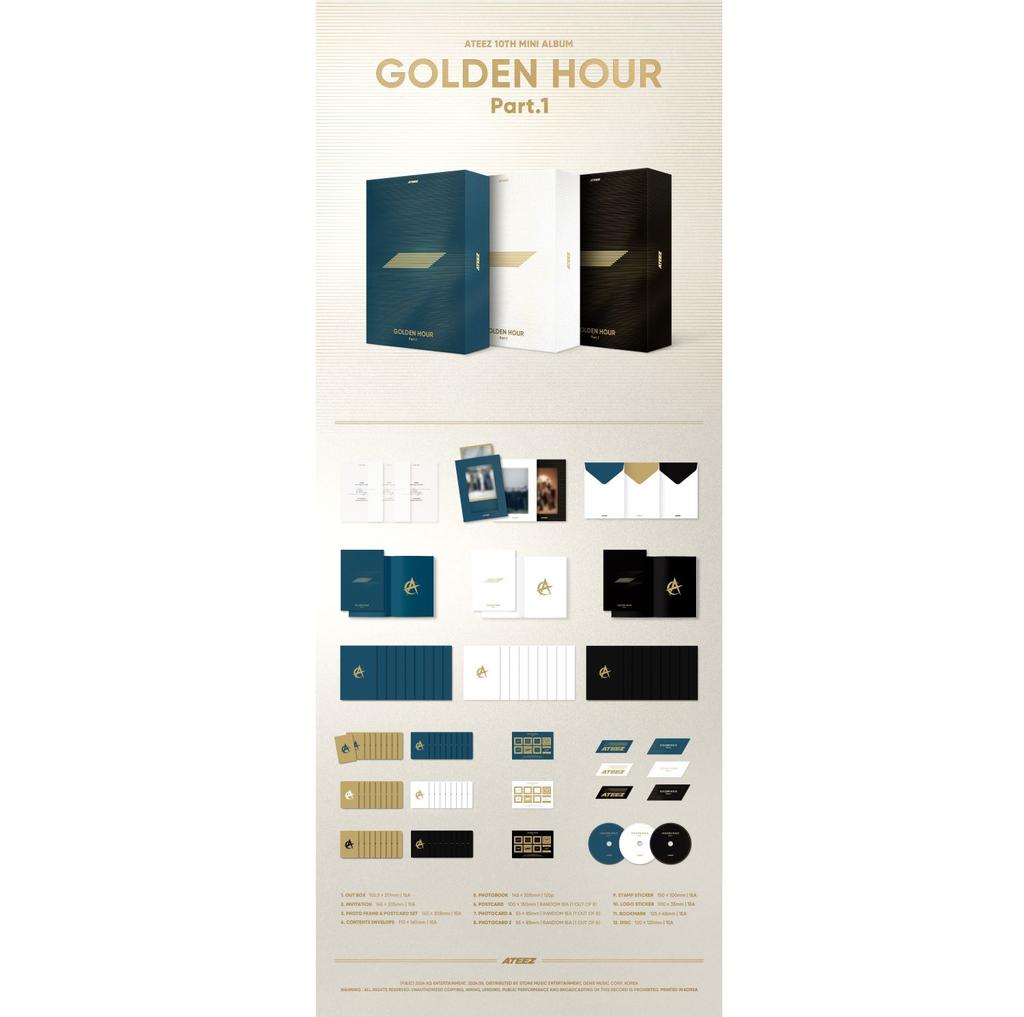 ATEEZ 10TH MINI ALBUM GOLDEN HOUR : Part.1 (STANDARD Ver.)