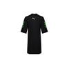 Puma Logo Print Solid Color Drawstring Sports Short Sleeve Dress Women Dresses Black 599175-01