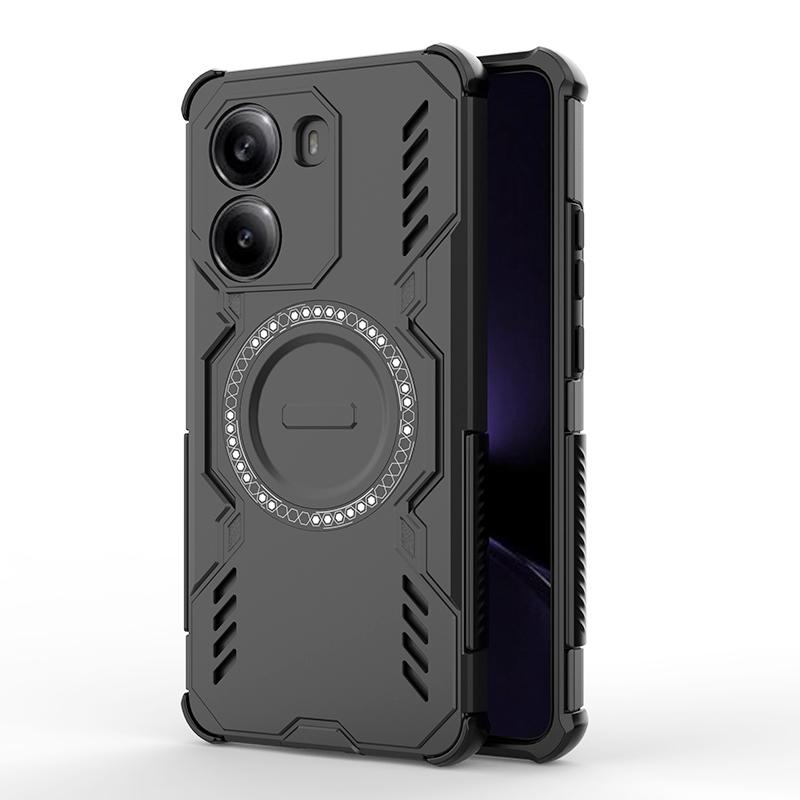 KEYSION Hollow Heat Dissipation Case for Xiaomi POCO X7 Pro Silicone+PC Magnetic Cooling Shockproof Phone Cover for Redmi Turbo4