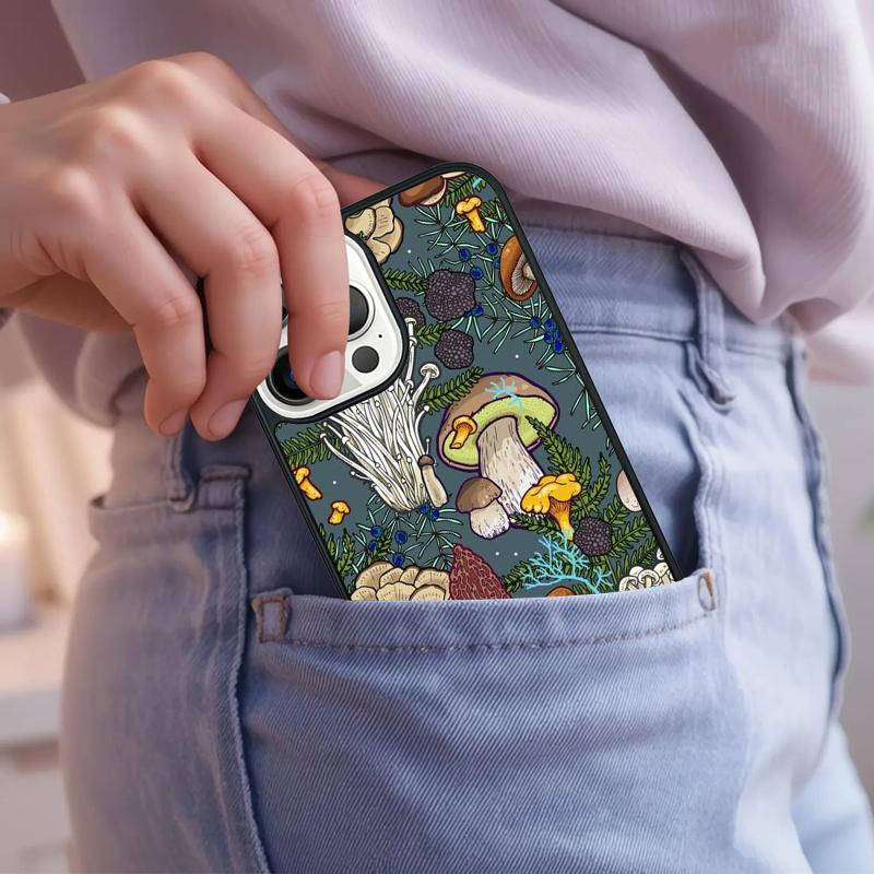 Mushroom Forest Phone Case For iPhone 17 Air 15 16e 14 13 Pro Max Coque 12 11 Pro Max PLUS Cover