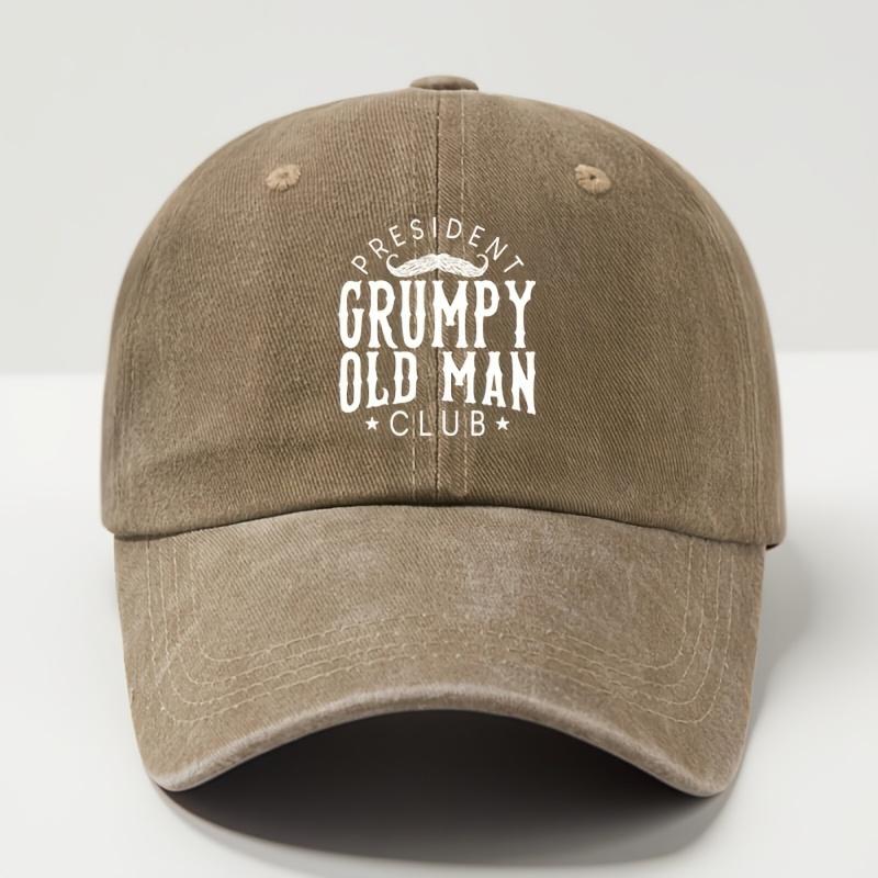 Vintage Baseball Hat 1pc PRESIDENT GRUMPY OLD for Man CLUB Baseball Cap  Adjustable Buckle ClosureAppropriate for Any Season