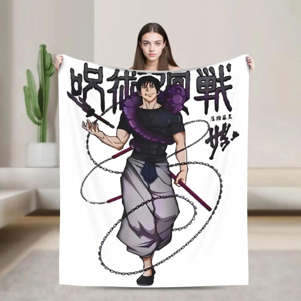 Toxic Toji Japanese Manga Flannel Blanket Soft Autumn Throw for Kids Living Room Street Trend Sofa Bed Cover Bedspread
