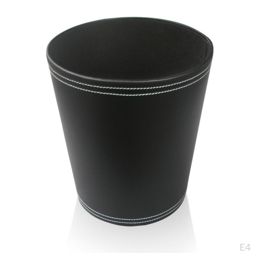 Black/ Bathroom Bedroom Office Wastebasket Garbage Bin Trash Can Waste Storage Basket