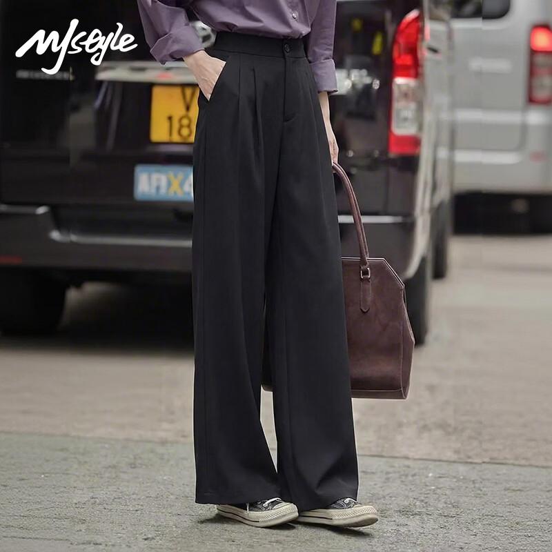 MJ Style Women s High-Waist Wide-Leg Pants S