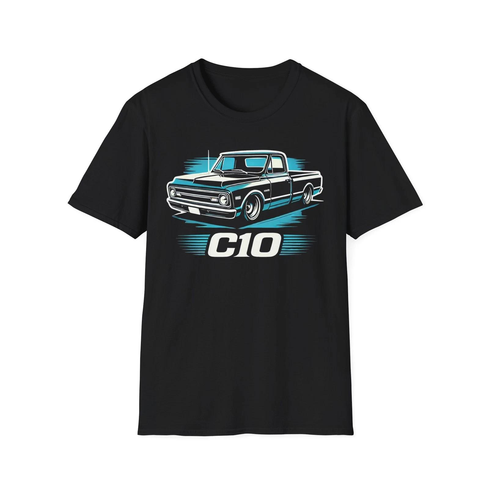 Chevy C10 Pickup Truck T-Shirt Classic Vintage Style Graphic Tee Retro Chevy M