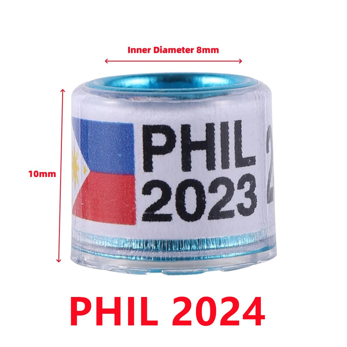 

PHIL 2025 Кольца для ног голубей Внутренний диаметр 8 мм Алюминиевое ядро Перепел Попугай Птицы Бирки для ног Номера и национальный флаг 1 упаковка/20 шт.