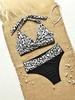 2026 European & American Leopard Print High-Waisted Two-Piece Bikini for Women – Stylish Swimwear