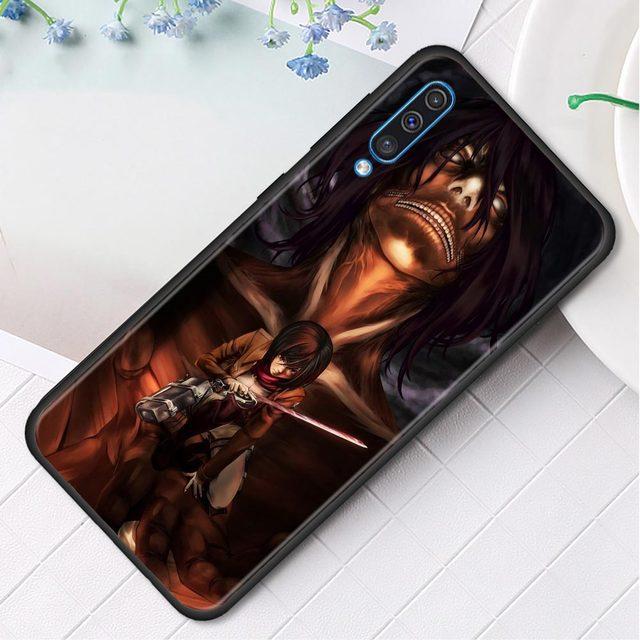 Kryt na telefon pro Samsung Galaxy A50 A70 A10 A20e A30 A40 A20s A10s A10e A80 A90 A60 A30s Silikonový kryt pouzdro Attack On Titan Anime