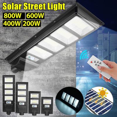 200W/400W/600W/800W LED Solar Lamp Outdoor Solar Lamp Powered Sunlight Radar PIR Motion Sensor Wall Street Light for Garden Yard