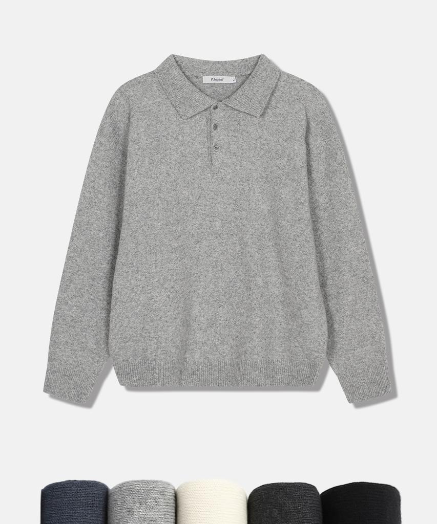 POLYGRAM Soft Wool Blend Collared Knit - 5 Colors