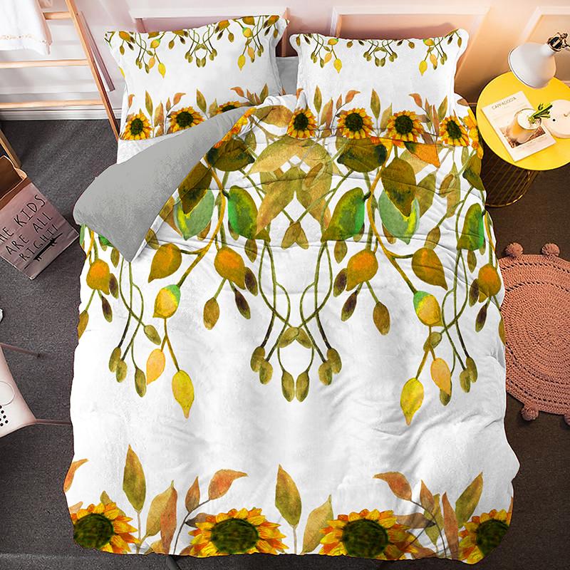 Цветочный узор пододеяльник комплект наволочек постельное белье комплекты Twin/Queen/King — фото 8