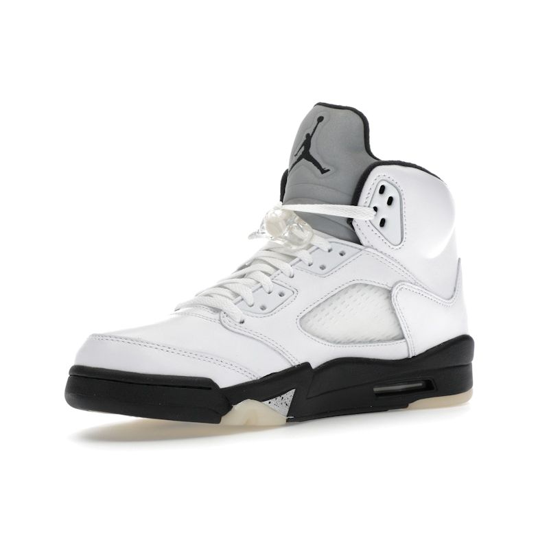 Air Jordan 5 Retro White Black Men Sneakers Sail Metallic-Silver DD0587-110