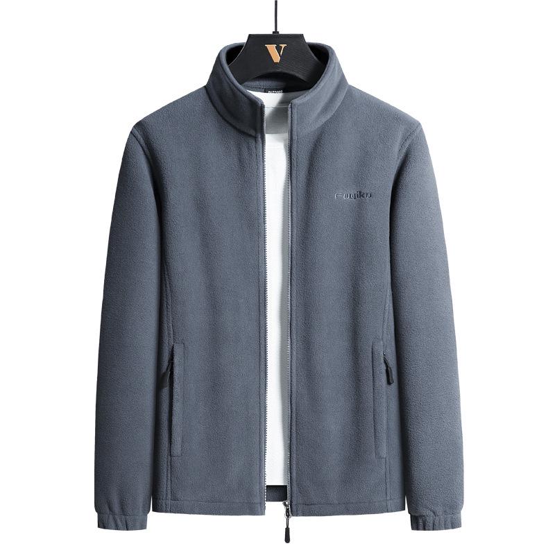 Men's Plus Size Lamb Fleece Jacket - Warm Polar Fleece for Autumn & Winter