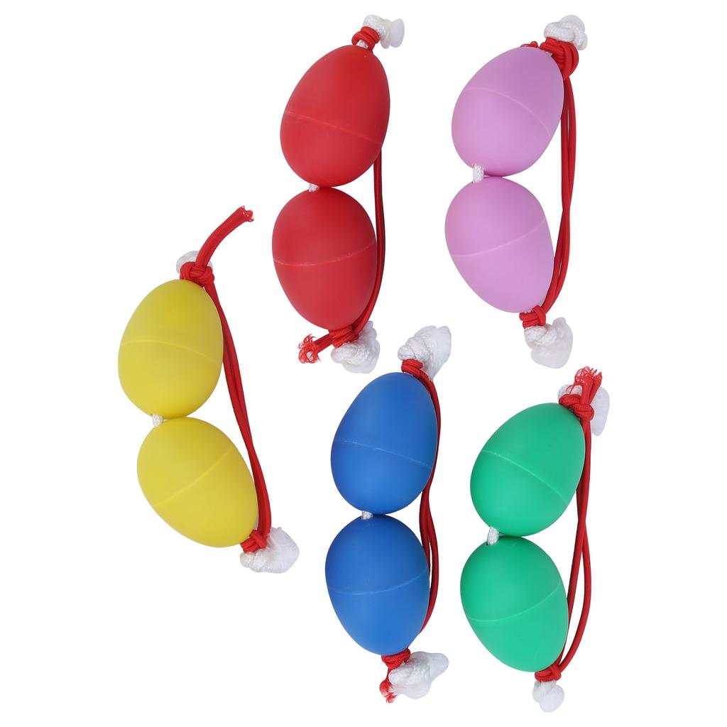 5Pcs Maracas Eggs ABS Iron Sand Nylon Rope National Characteristics Professional Percussion