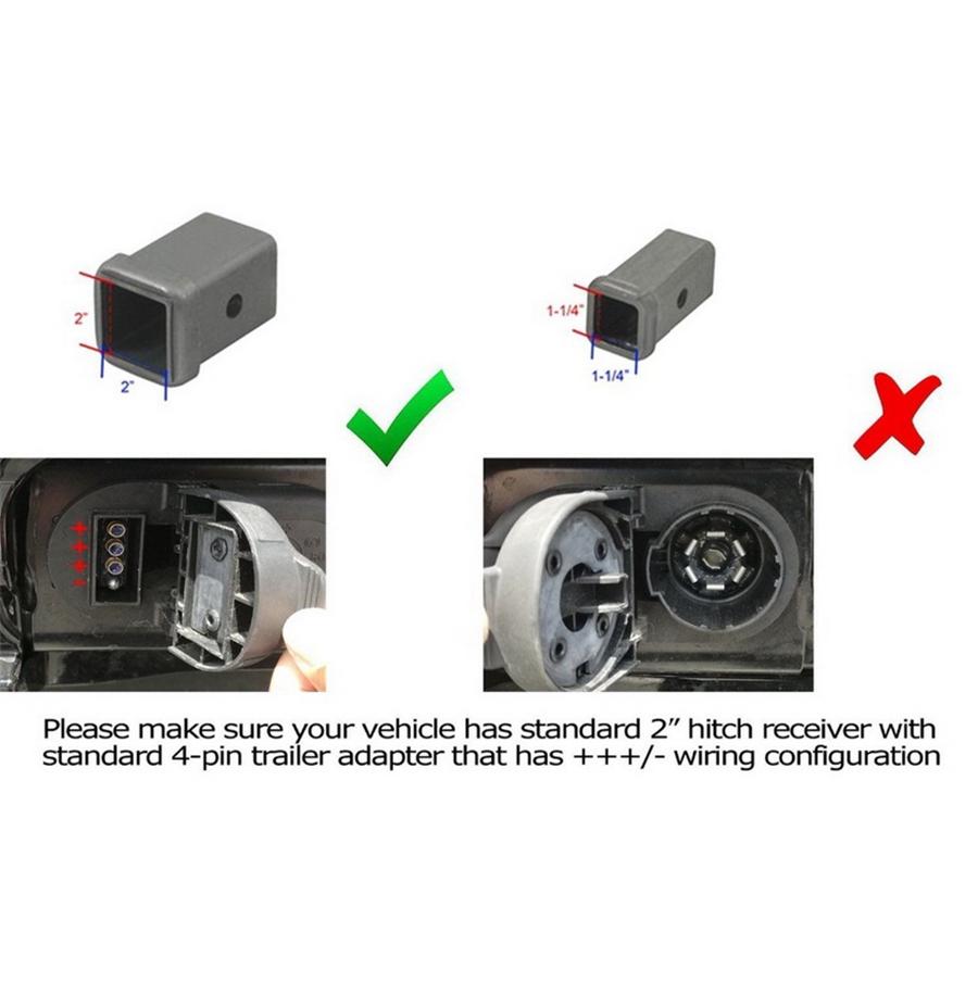 2"Trailer Truck Hitch Towing Receiver Cover 15 LED Brake Light Cover with Pin