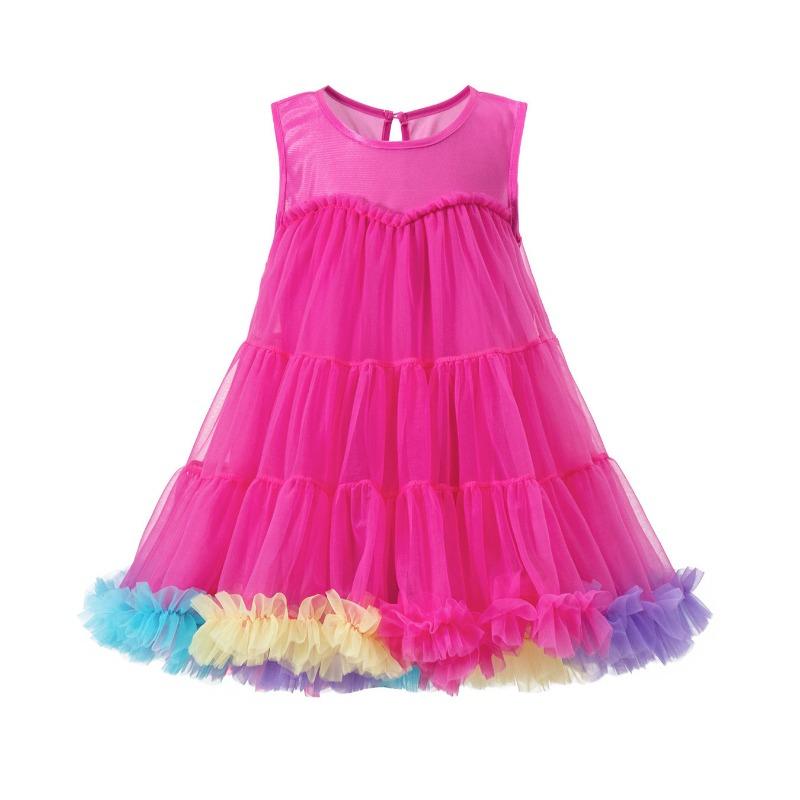 Little Girls Sleeveless Tutu Puffy Princess Cake Party Dress 90cm