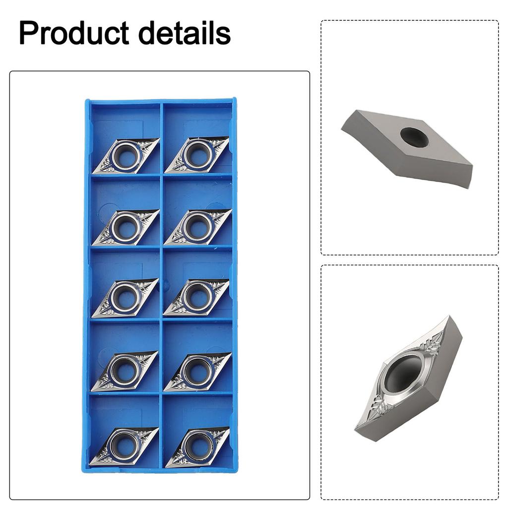 Carbide Cutter Blades 10pcs DCGT11T302AK DCGT32 50 5 Inserts for Aluminum Machining with High Rigidity and Strong Resistance