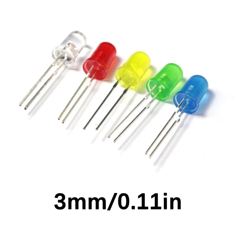 100/500pcs 3mm/5mm Bright LED Bulbs LED Lights With Low Energy Consumption Durability For Science Experiment Part