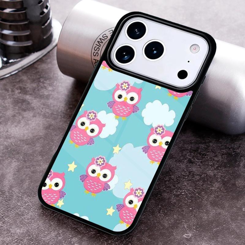 Baby Cute Owl Phone Case For iPhone 17 16 15 14 13 12 11 Pro Max Plus 17Air Soft Silicone Cover