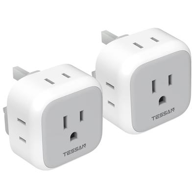 Conversion Plug Bf Type Overseas Conversion Plug Set of 2 TESSAN Converter Outlet Conversion Power Conversion Adapter Compatible with Regions Such As
