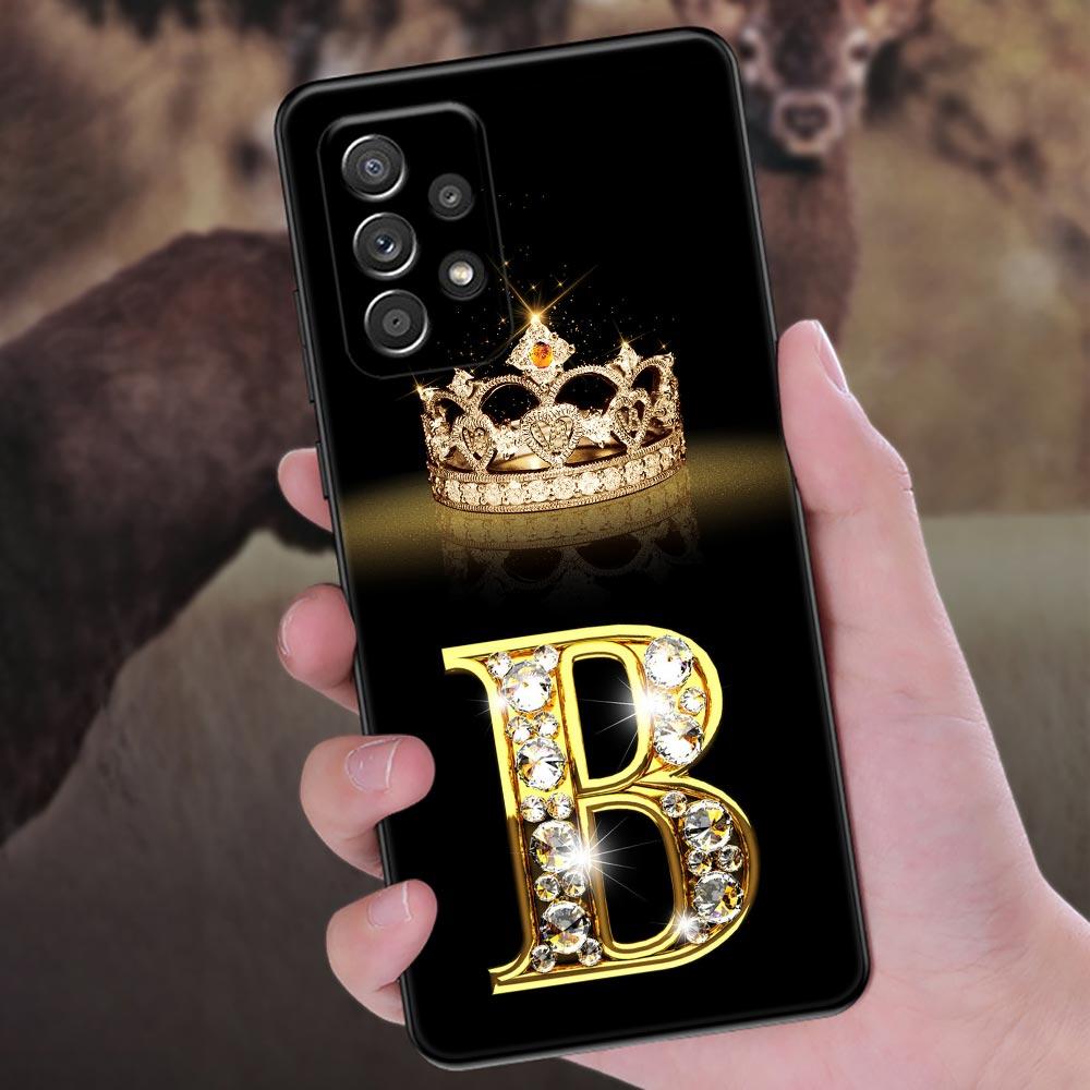 

Initial G F V H D P C B Letter Phone Case For Samsung Galaxy A57 A56 A37 A55 A36 5G A26 A54 A52 A35 A34 A25 A17 A16 15 A07 Cover Samsung A06 4G