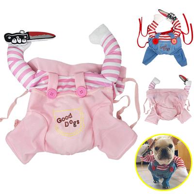 Halloweenský Cosplay Kostým pro Psa pro Malé Střední Psy Kočky Legrační Domácí Mazlíček Párty Štěně Oblečení Yorkshire Čivava Knírač Mops Kabát