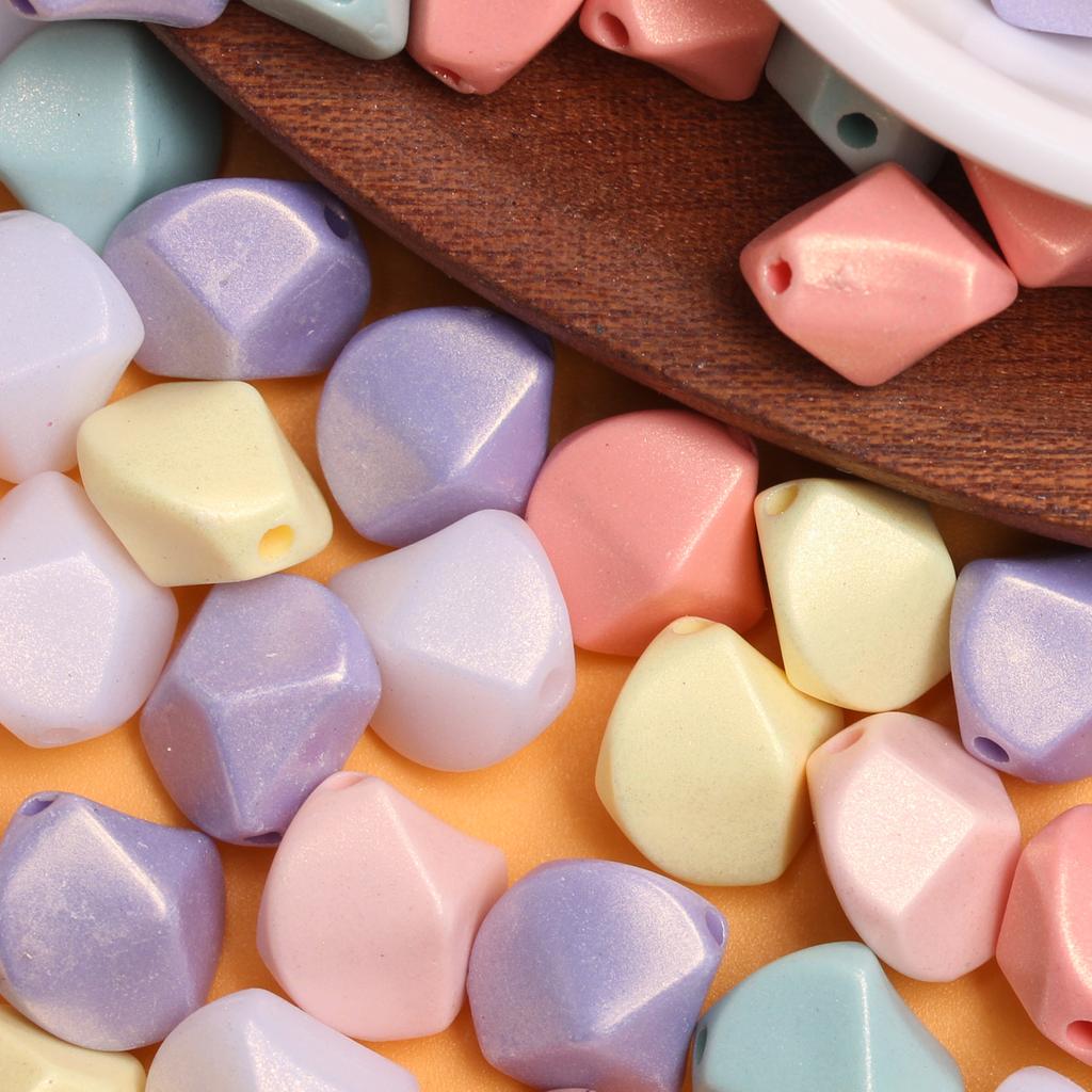 10 Stücke Macarone Farbe Acryl Lose Perlen Armband Halskette Herstellung Geometrie Perlen Materialien Modeschmuck Zubehör