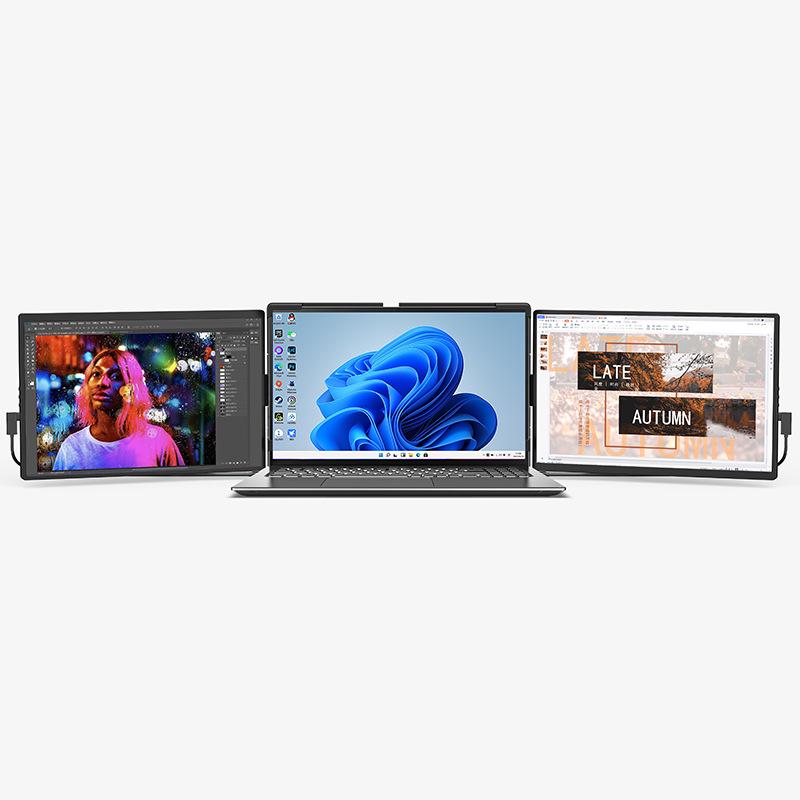 High-Definition Dual-Screen Portable Display for Notebook Split Screen Trading and Extended Viewing
