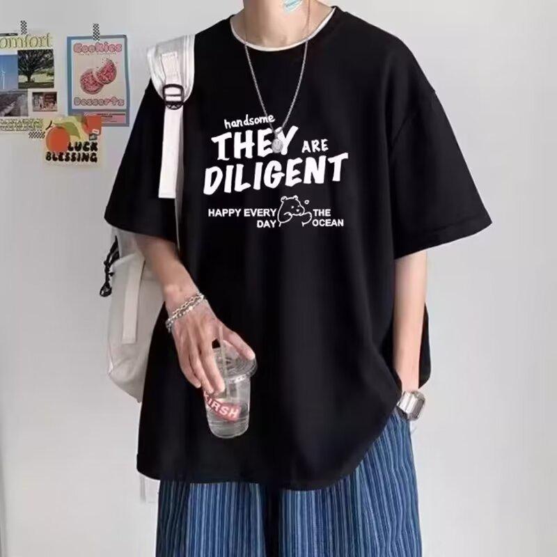 

Комплект модных летних футболок с коротким рукавом для мальчиков — повседневный и спортивный городской стиль 2XL