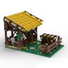 MOC Bausteine Burg Hühnerstall Burg Boot Zelt Stall Modell Dekoration Mittelalterliche Szene Spielzeug Bausteine Sammlung