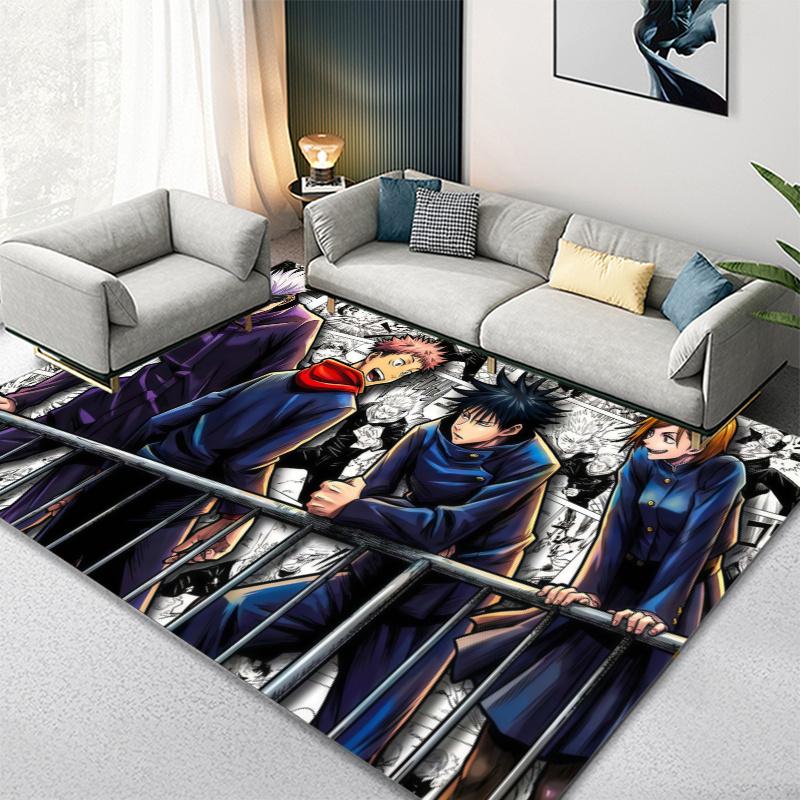 Jujutsu Kaisen Anime Carpet Rug for Living Room Bedroom Home Sofa Decoration,Kids play Non-slip Floor Mat