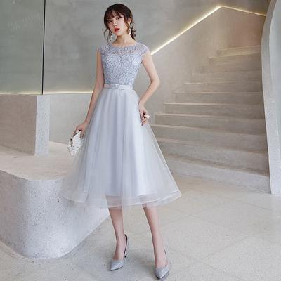 Evening Dress New Spring Chinese Retro Bridesmaid Dress Medium and Long Small Dress Looks Thin