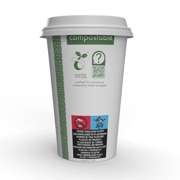 Kubek Papierowy Biały Vegware 450 Ml Śr. 90 Mm 50 Szt.