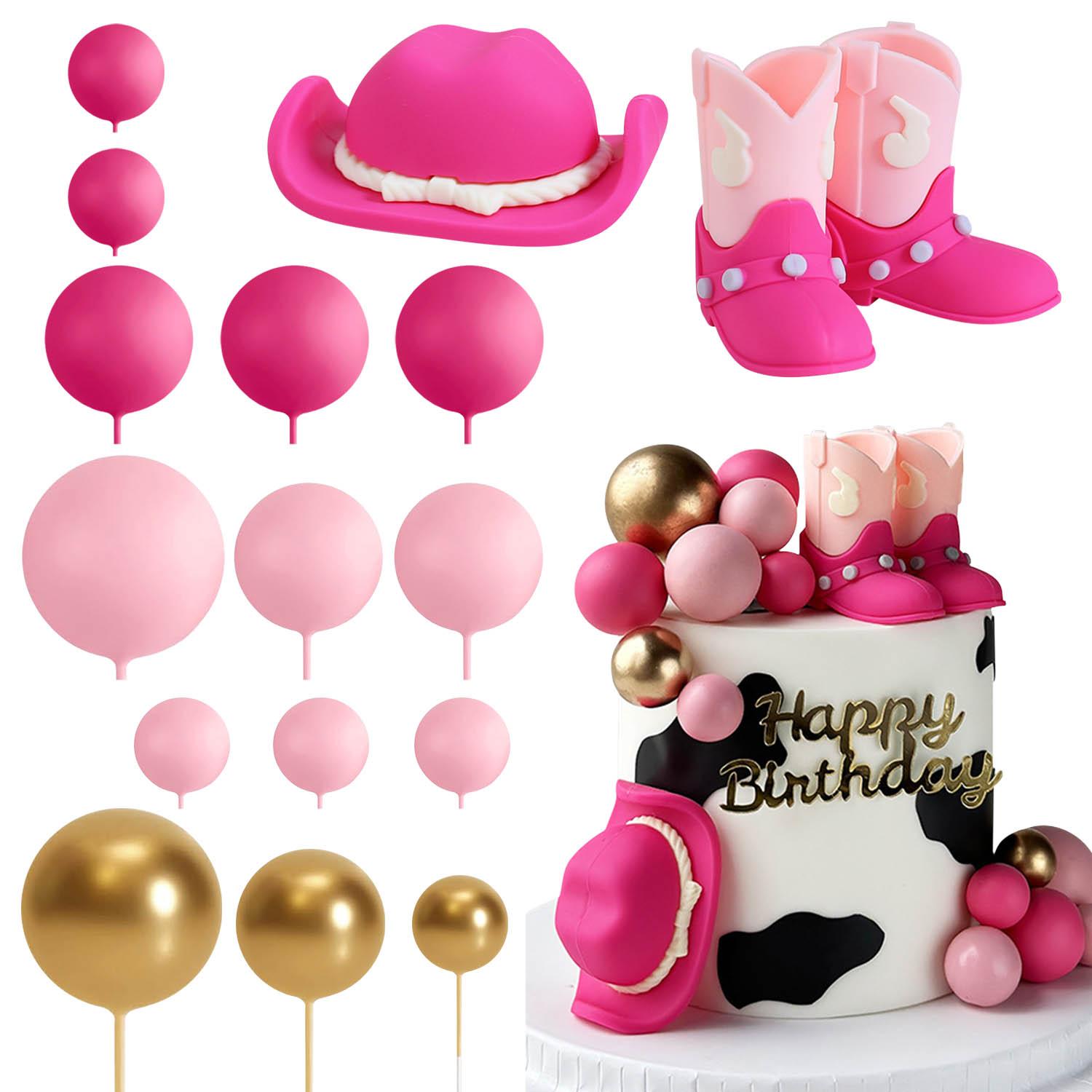 

Cowboy Cake Decorations Cowboy Themed Party Decorations Cowboy Hat Boots Disco Ball Cake Topper for Western Birthday Party