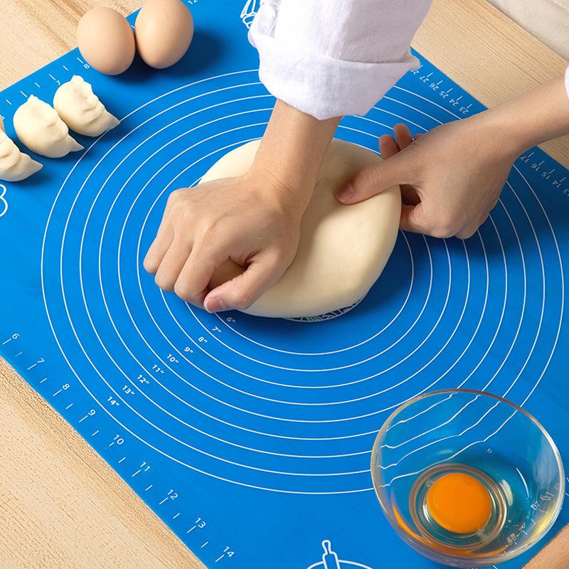Estera grande de silicona para cocina, estera para amasar masa y hornear, para cocinar pasteles, pastelería, almohadillas para masa rodantes antiadherentes, herramientas, accesorios de láminas