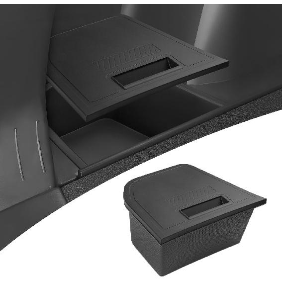 Karltys Trunk Storage Box with Lid for Chevy Trax 2024 2025 2026, TPE Waterproof Car Trunk Organizer, Rear Trunk Side Storage Bin Box for 2025