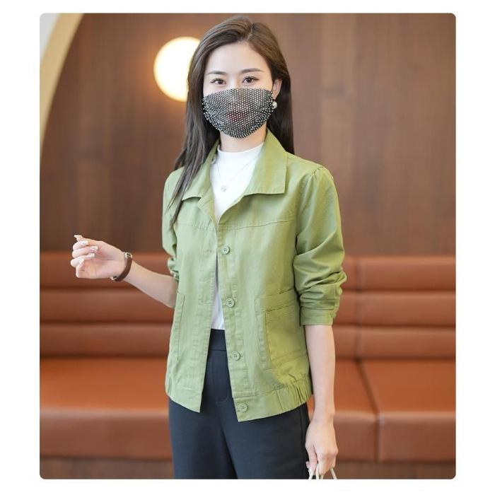 Casual Jacket Short Coat Women's Spring and Autumn New Versatile Slim Frock Jacket