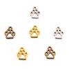 3 Colors 11x13mm Alloy Double-Sided Hollow Dog Paw Charms for DIY Jewelry