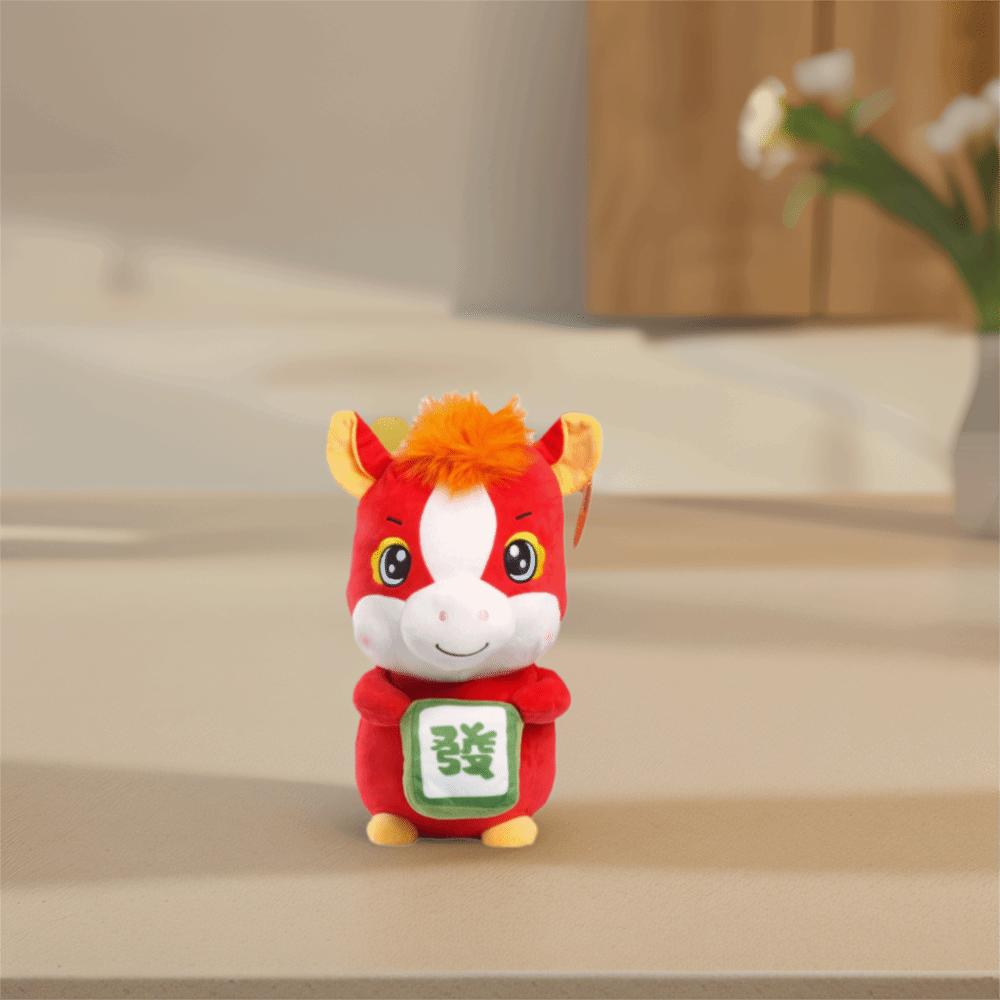 Cute Horse Plush Doll Adorable Zodiac Horse Doll Lively Year Horse Mascot  Office Desk