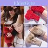 Winter Warme Handschuhe für Damen mit Strickstoff und Halbfinger-Design