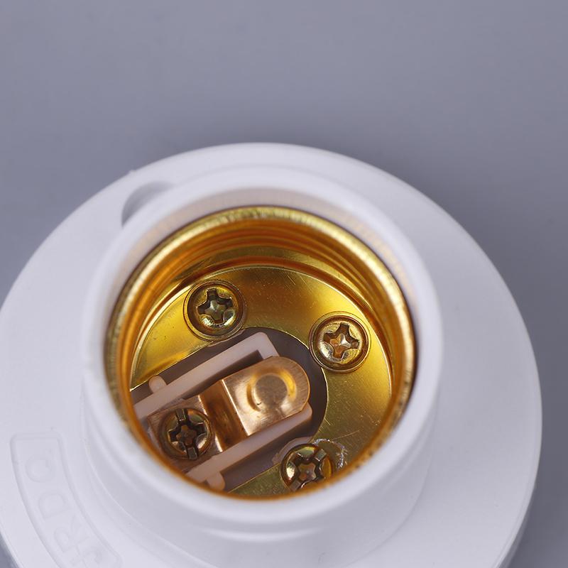 1Pcs Rotatable Straight Oblique E27 Lamp Holder 10A Flat Screw Led Lighting Bulb Head Base 230V White