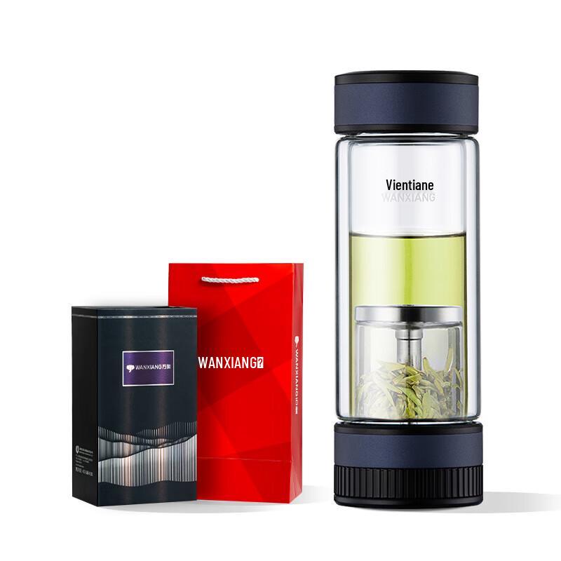 Wanxiang Double-Layer Glass Tea Infuser Bottle