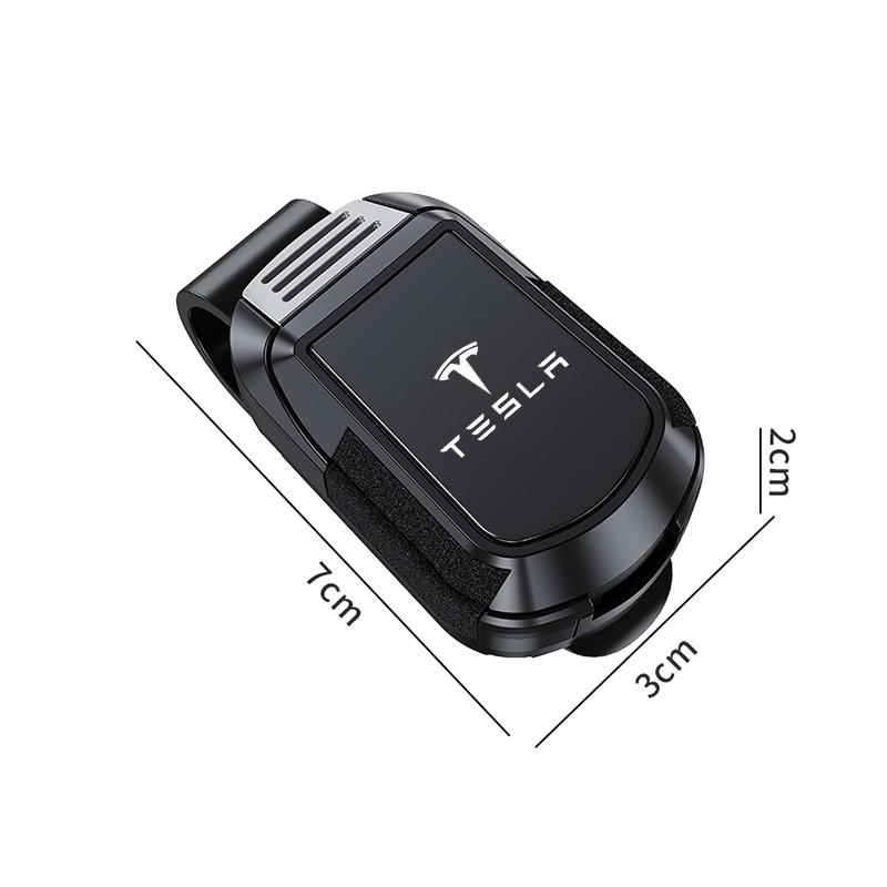 Car Glasses Sunglasses Storage Clip Sun Visor Clamp Holder Auto Sticker For Tesla Model Y Juniper Model 3 Model S Model X SpaceX