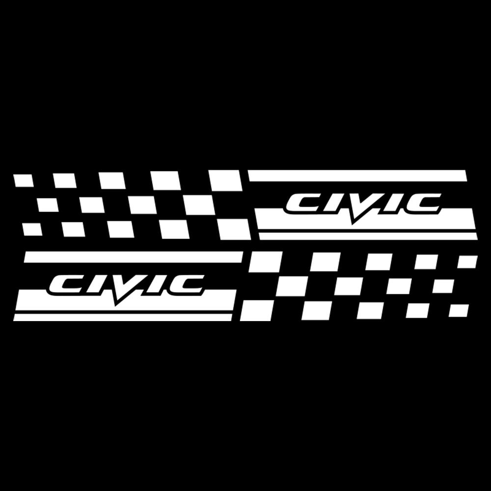 2PCS Car Styling Column Decals Window B Pillars Decorative Stickers For Honda Fit Civic Jazz CITY Accord CR-Z VTEC Vezel Insight