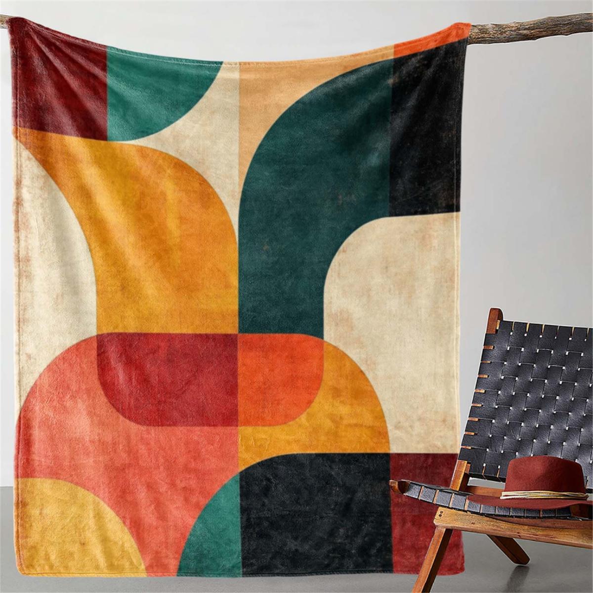 1Pc Custom Name Text Abstract Art Design Flannel Blanket Suitable for Living Room Bedroom Dormitorio Office Reading Nook Cozy 130x150cm