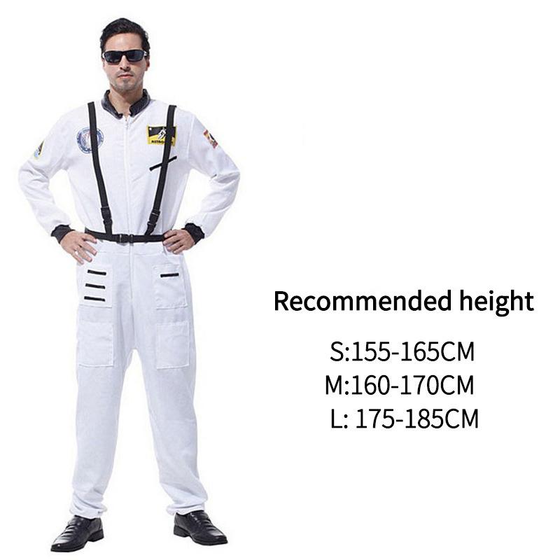Adult Astronaut Spacesuit Jumpsuit Cosplay Costume Kids Bodysuit Flight Suit Halloween Costume Performance Costumes